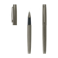 Luxury Carve Design Stiftkörper benutzerdefinierte Logo Gun Metal Ball Pen Set PU Leder Packbox Firmengeschenkset für VIP -Kunde